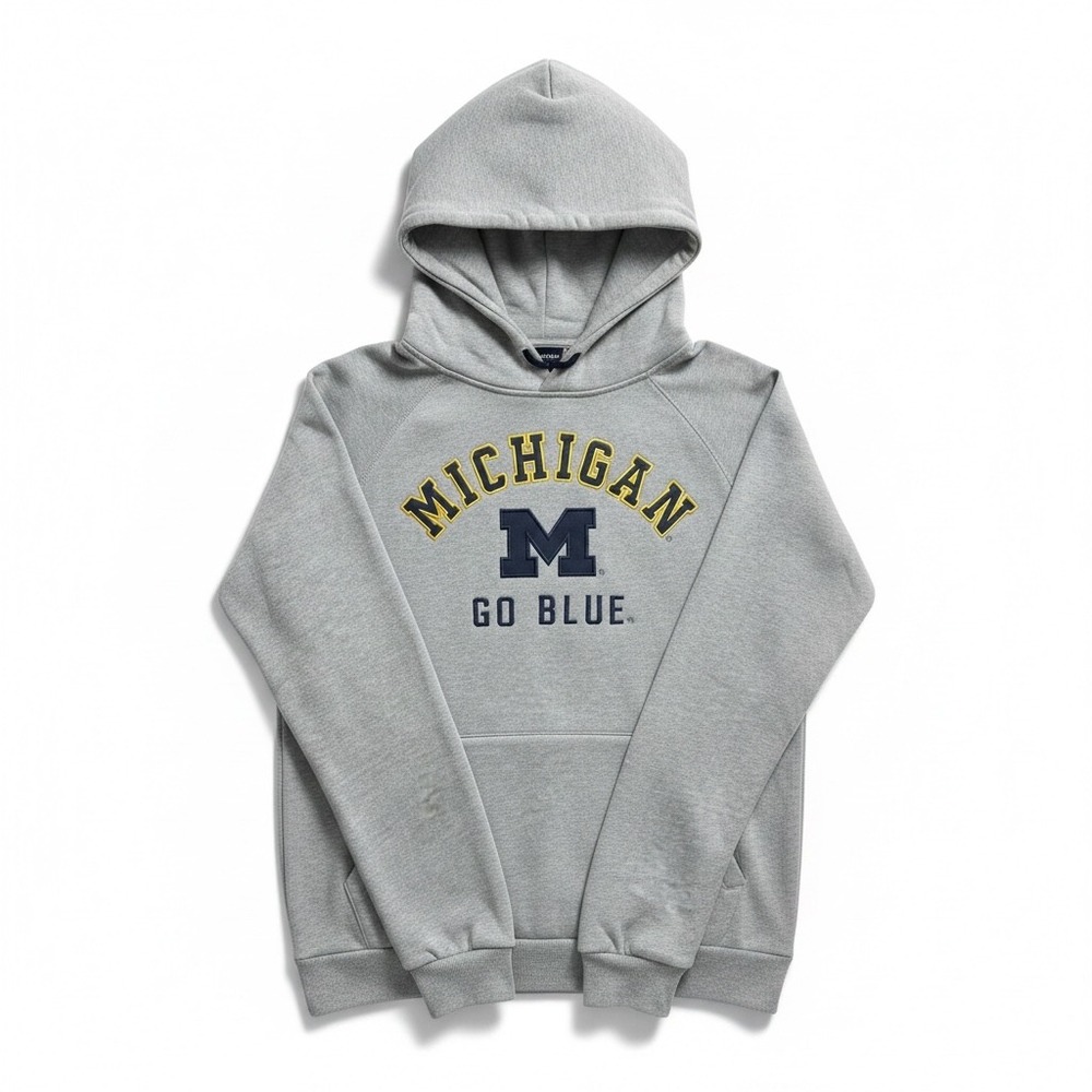 Colosseum Michigan Wolverines Hoodie Heather Grey College Core NWT Medium Womens